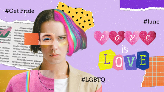 Y2K style design to fit LGBTQ month